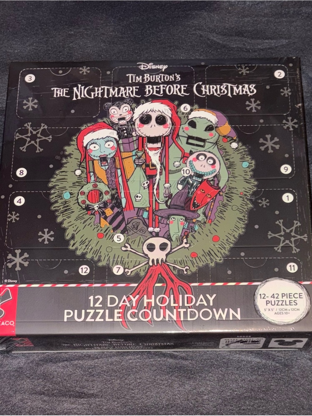 Nightmare Before Christmas 12-Day Holiday Puzzle Countdown Advent Calendar - NEW